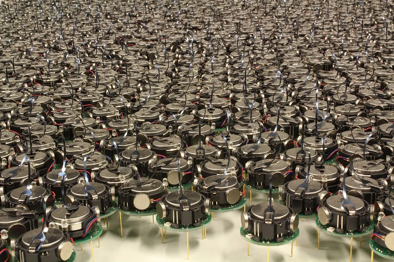 A swarm of Kilobots