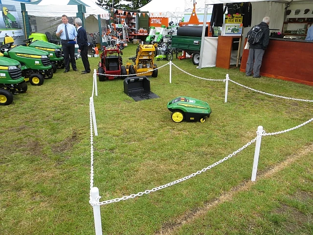 Robotic lawn mowers operating on grass