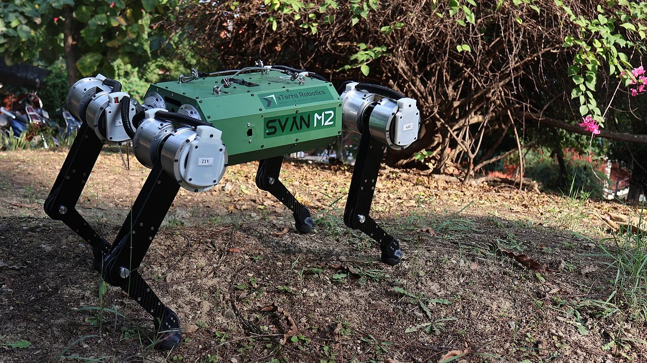 The Svan M2 research quadruped outdoors
